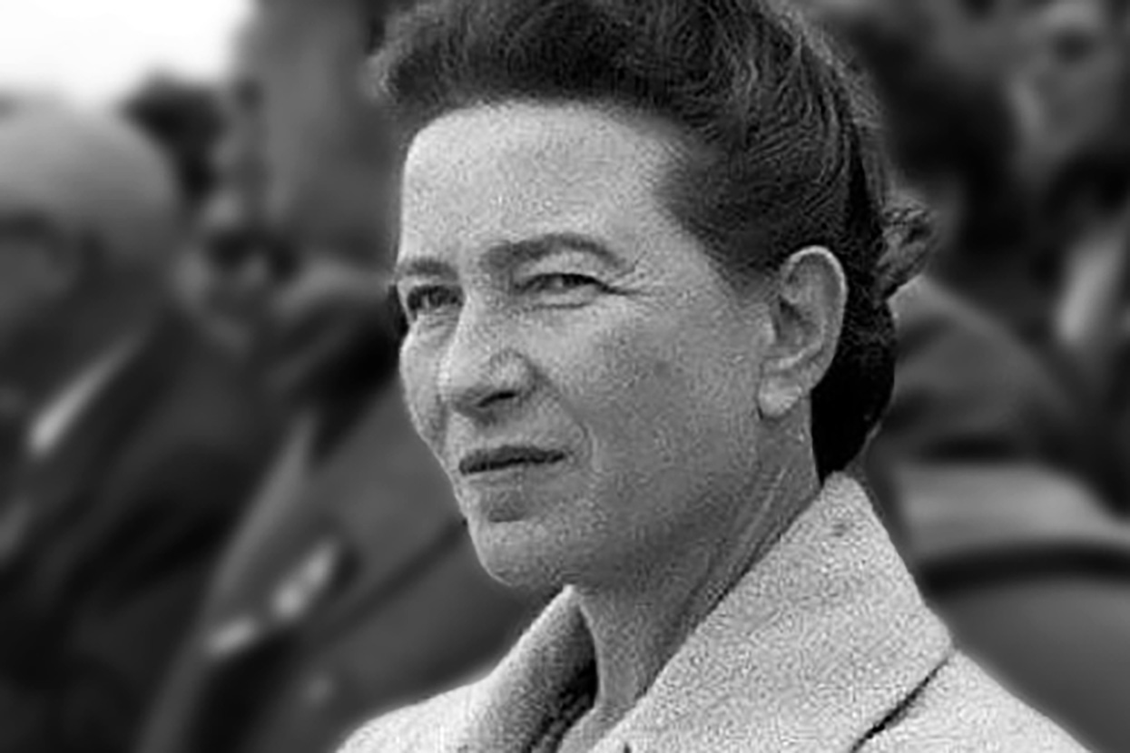 Simone de Beauvoir — historisk portrettfoto
